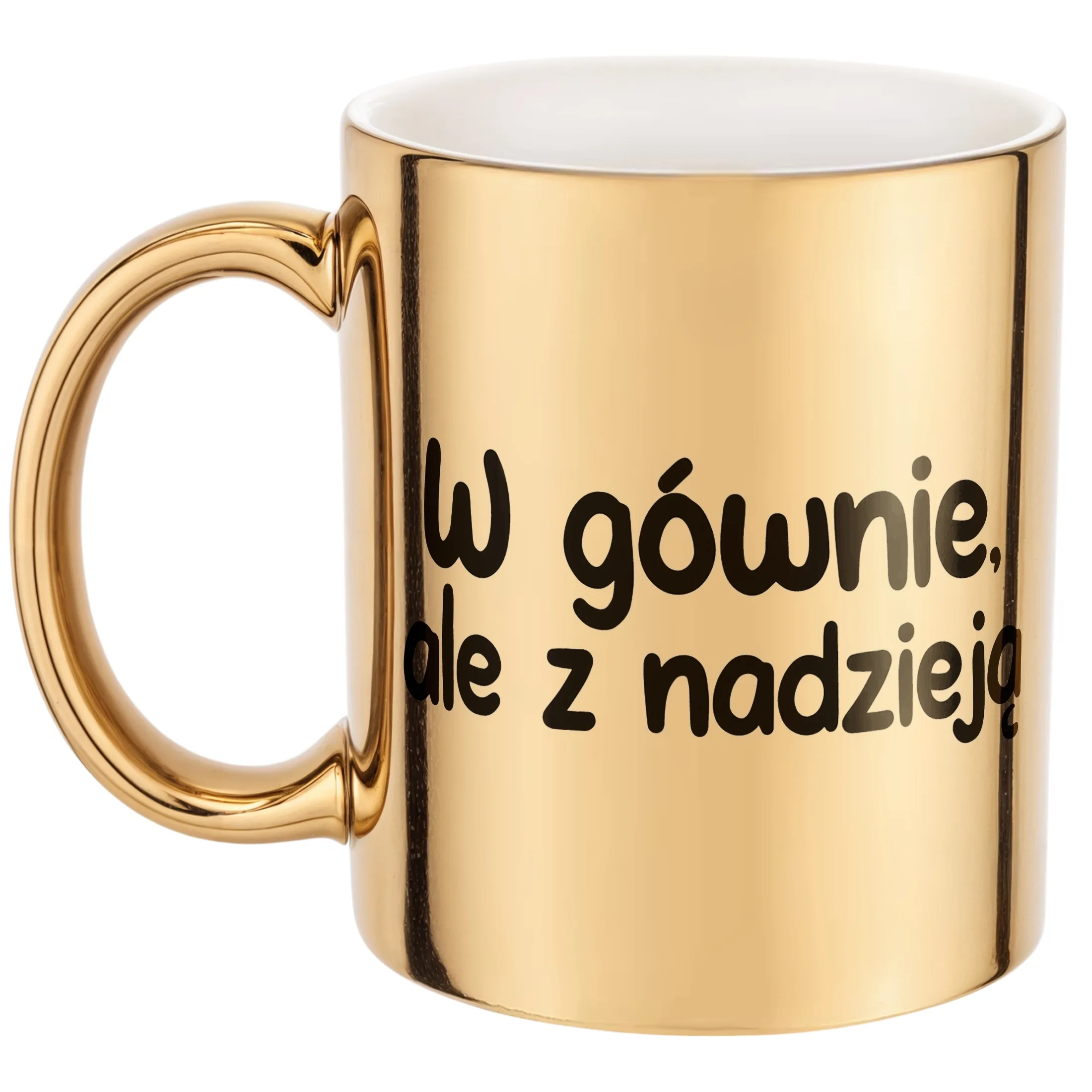 Złoty Kubek W Gównie Ale Z Nadzieją Śmieszny Zabawny Prezent