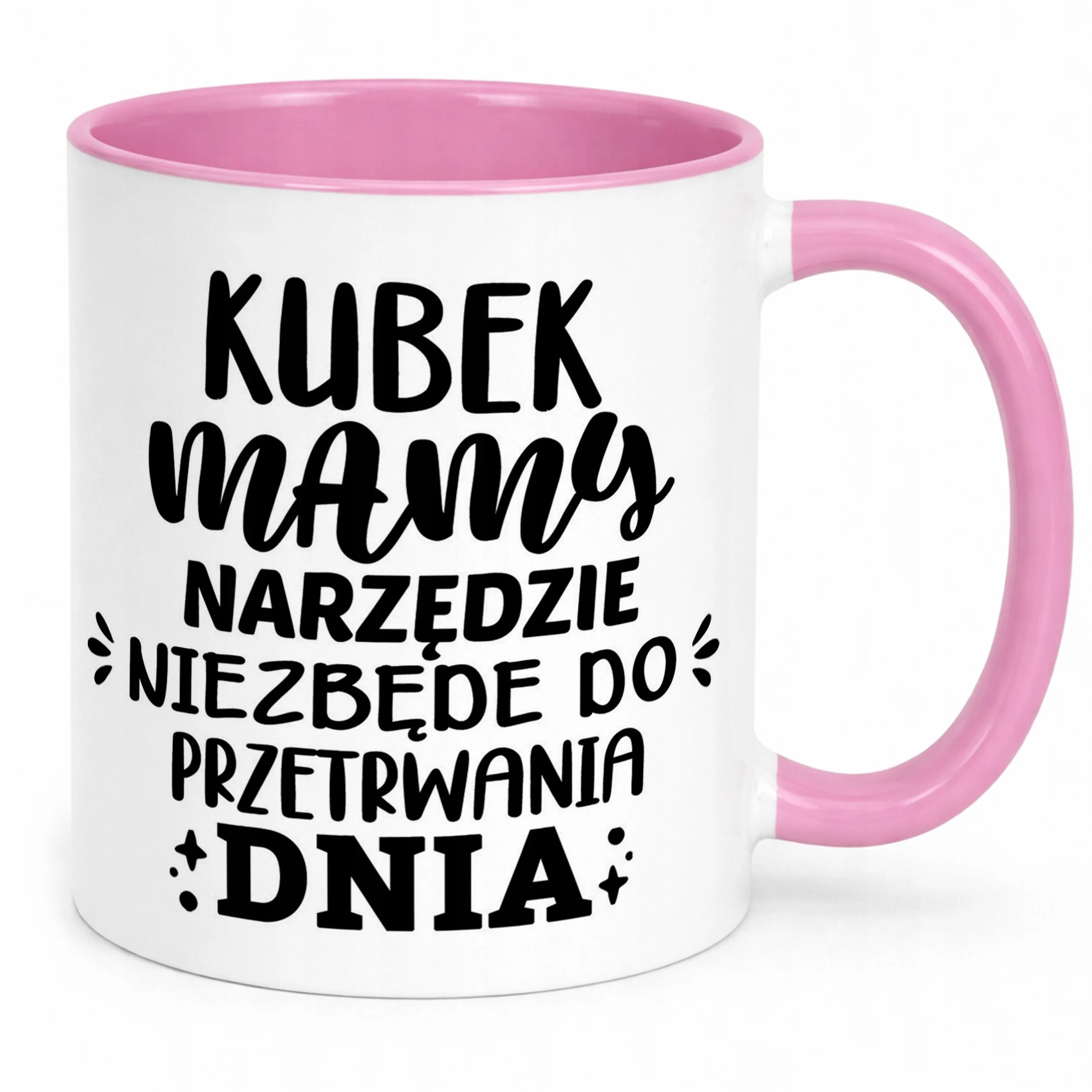 Kubek Różowy Dzień Matki Dla Mamy Prezent Narzędzie Do Przetrwania
