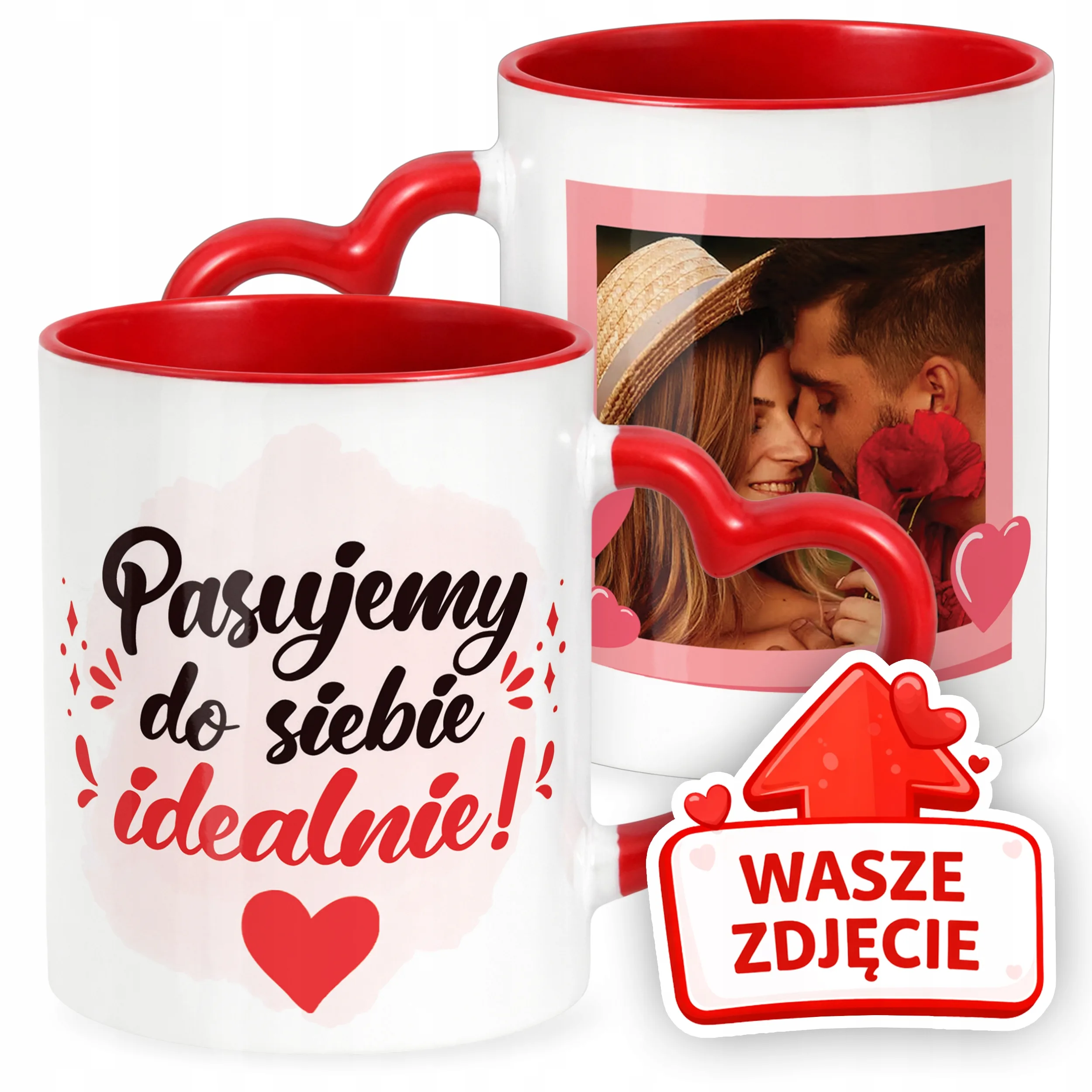 Kubek Walentynkowy Z Własnym Zdjęciem Serce Walentynki Prezent Upominek