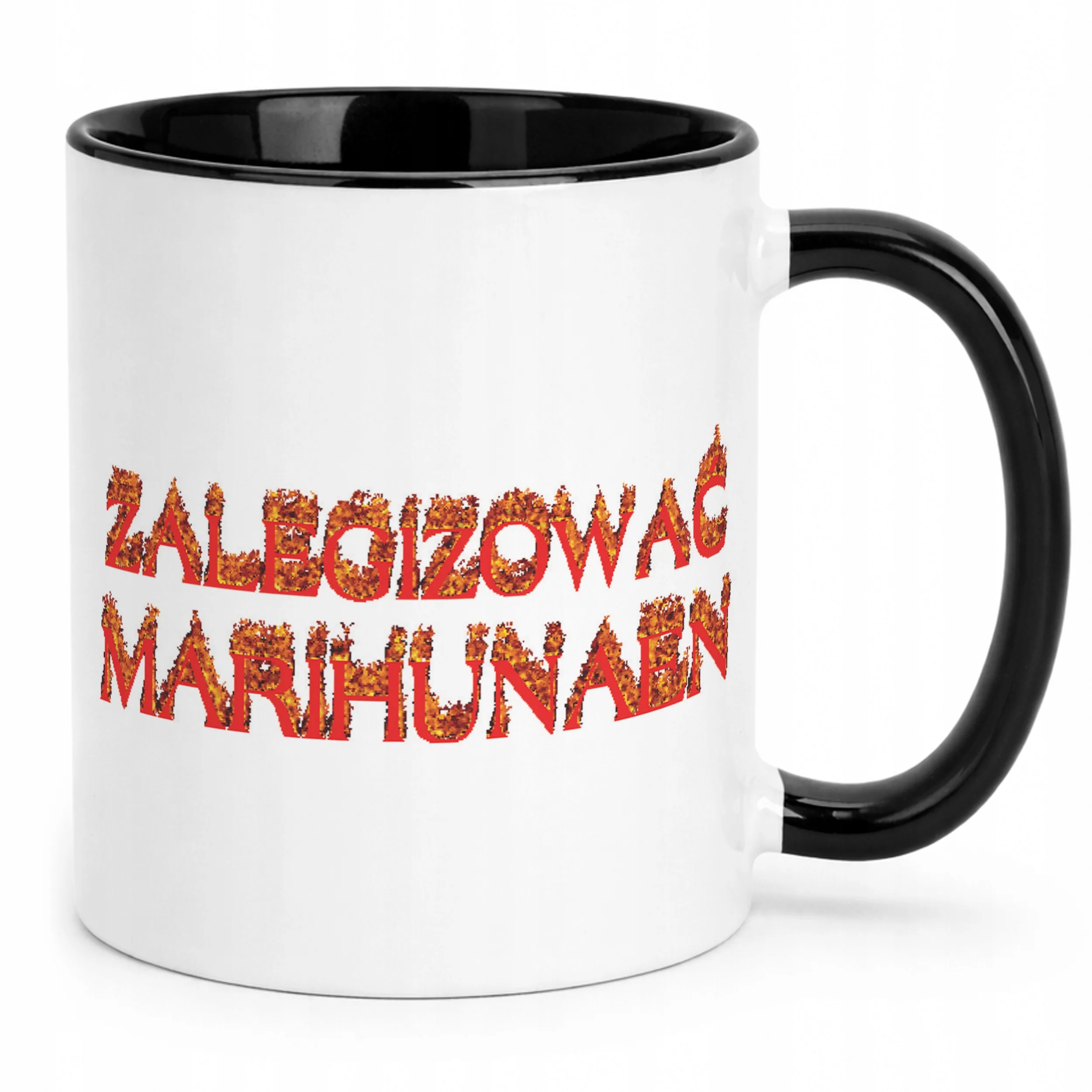 Kubek Czarny Zalegizować Marihunaen Memy Zabawne Prezent