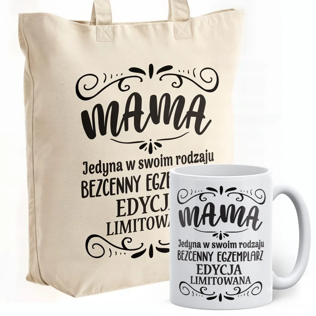 Zestaw Kubek + Torba Premium Dzień Matki Dla Mamy Prezent Upominek