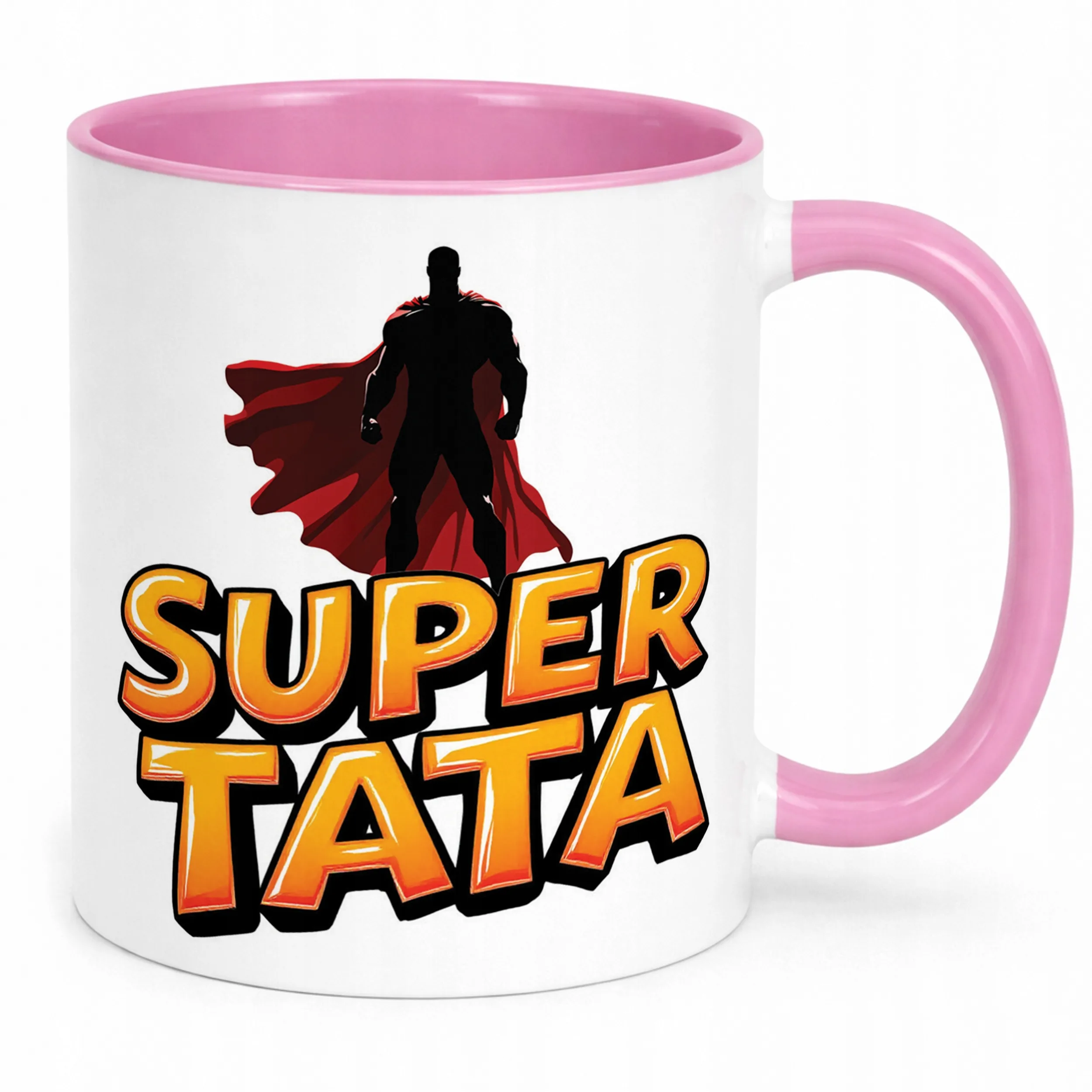 Kubek Różowy Dzień Ojca Dla Taty Super Tata Prezent
