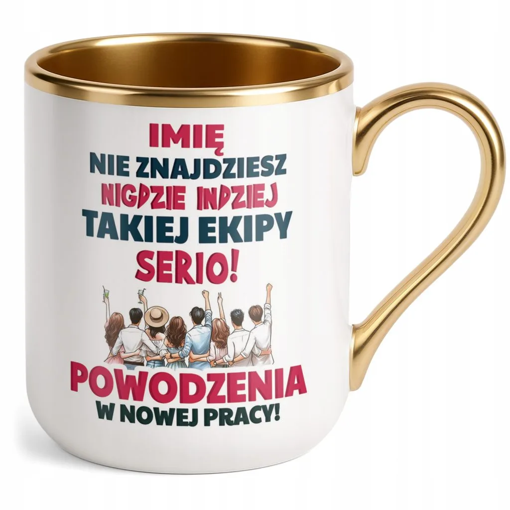 Kubek Premium Złoty Personalizowany Pożeganie Odejście z Pracy Prezent