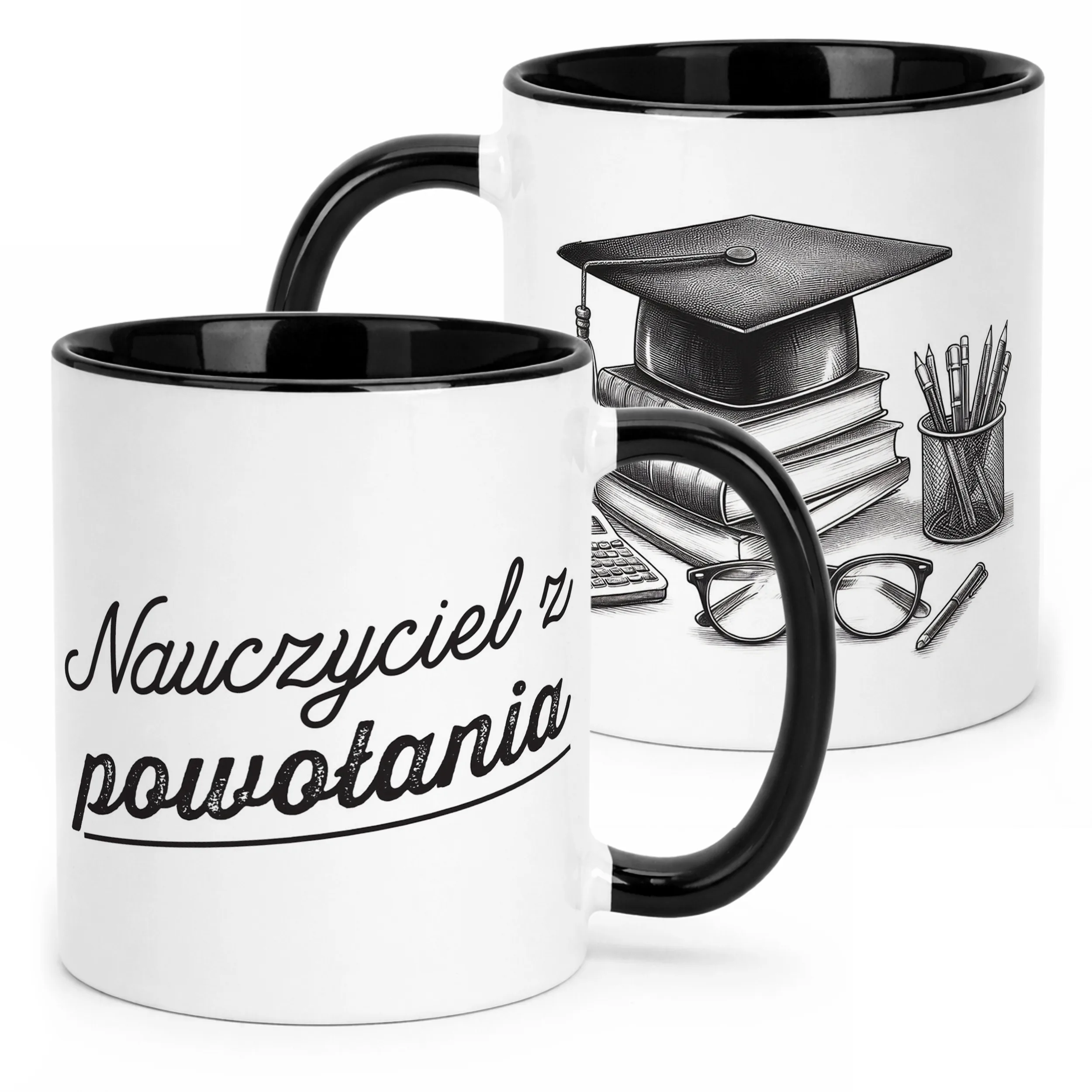 Kubek Czarny Najlepszy Nauczyciel Dzień Nauczyciela Prezent