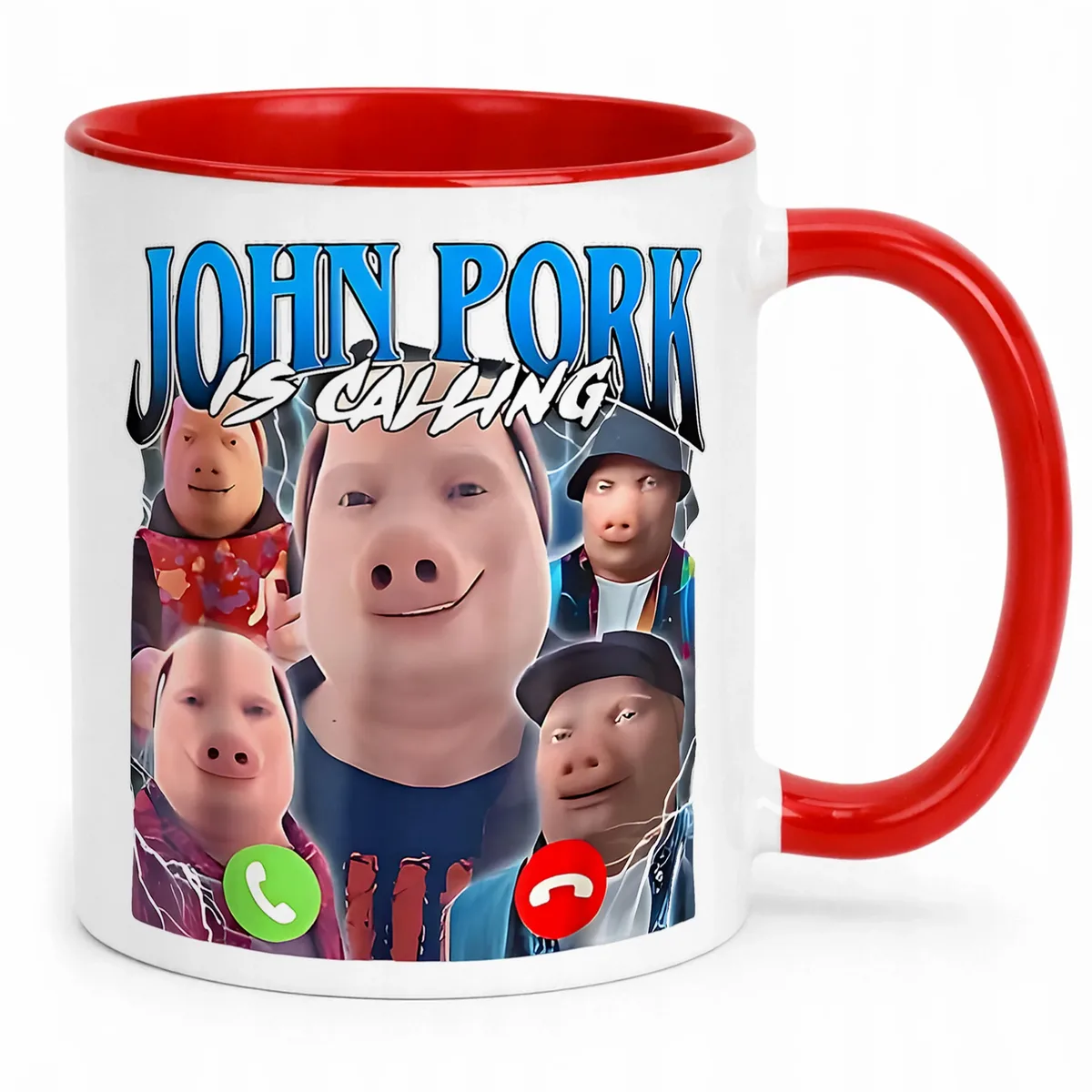 Kubek ceramiczny John Pork Calling viral tiktok brainrot mem