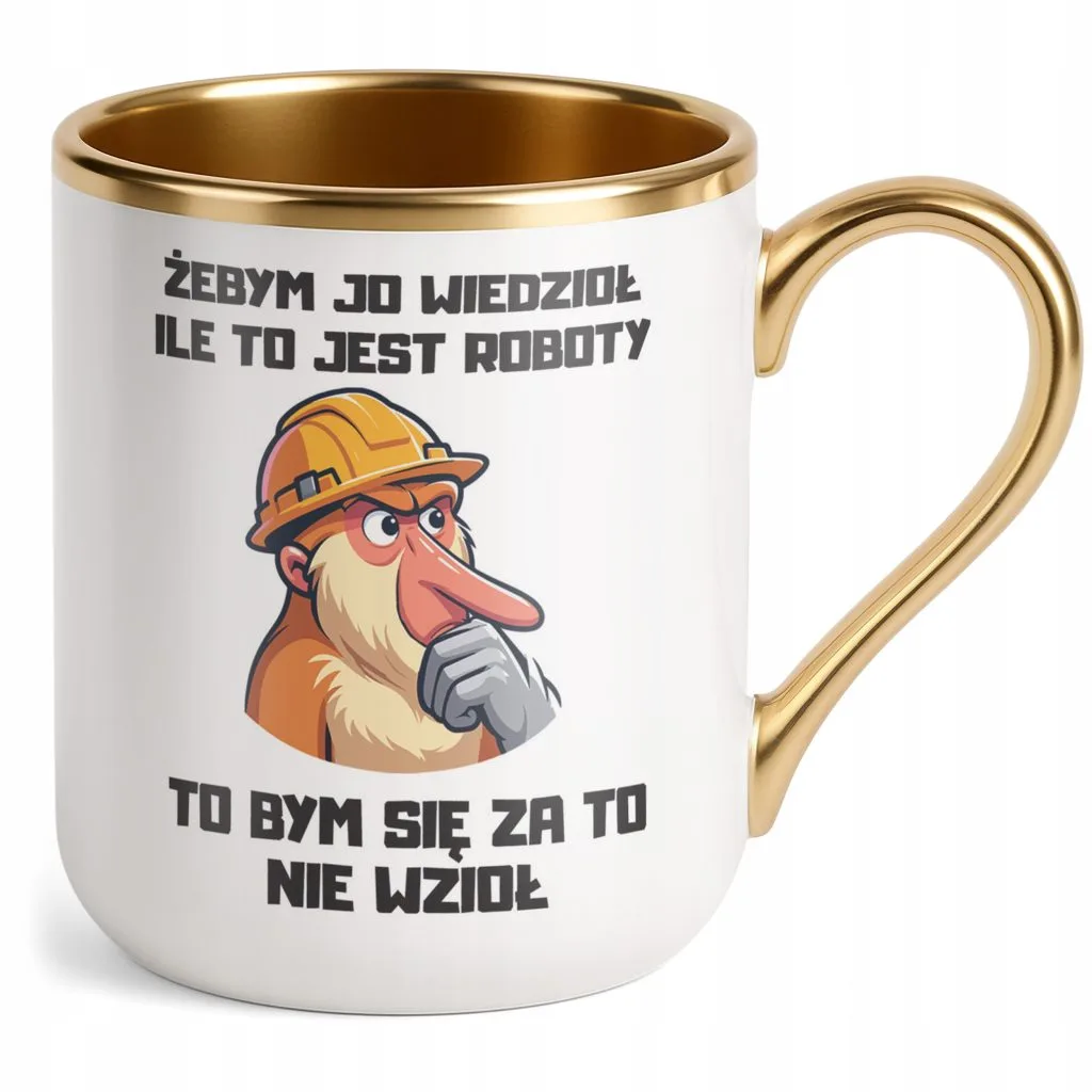Kubek Premium Złoty Janusz Nosacz Do Pracy Zabawny Prezent