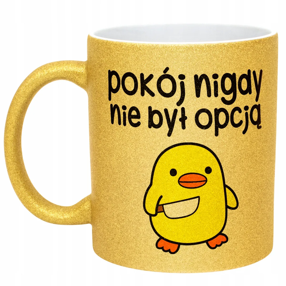 Złoty Kubek Brokatowy Pokój Nigdy Nie Był Opcją Zabawny Prezent