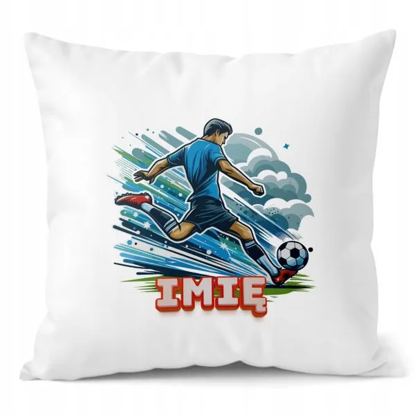 Poduszka 38x38 cm z Imieniem dla Piłkarza Piłka Nożna Football