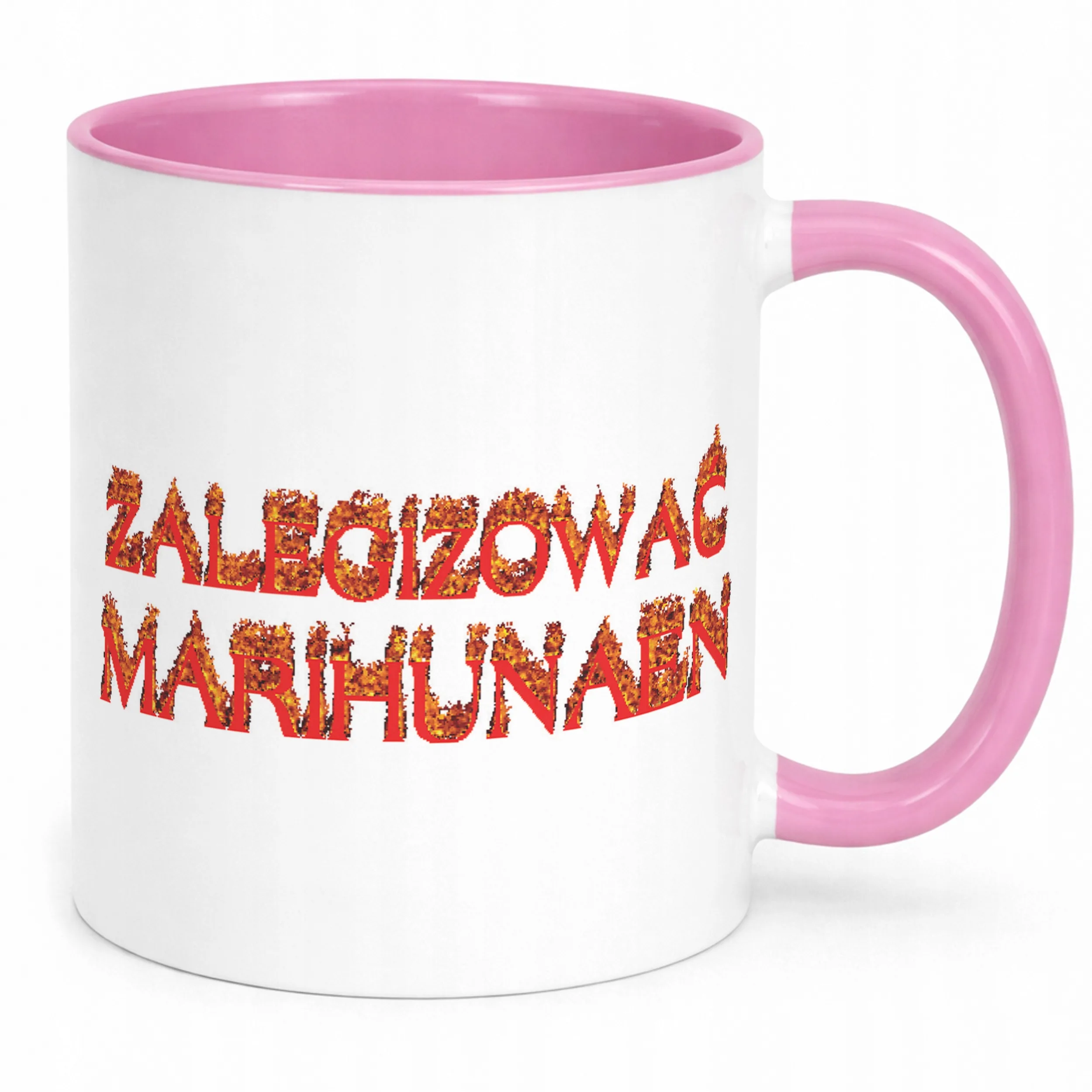 Kubek Różowy Zalegizować Marihunaen Memy Zabawne Prezent