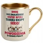 Kubek Premium Złoty Ecru Personalizowany Pożeganie Odejście z Pracy