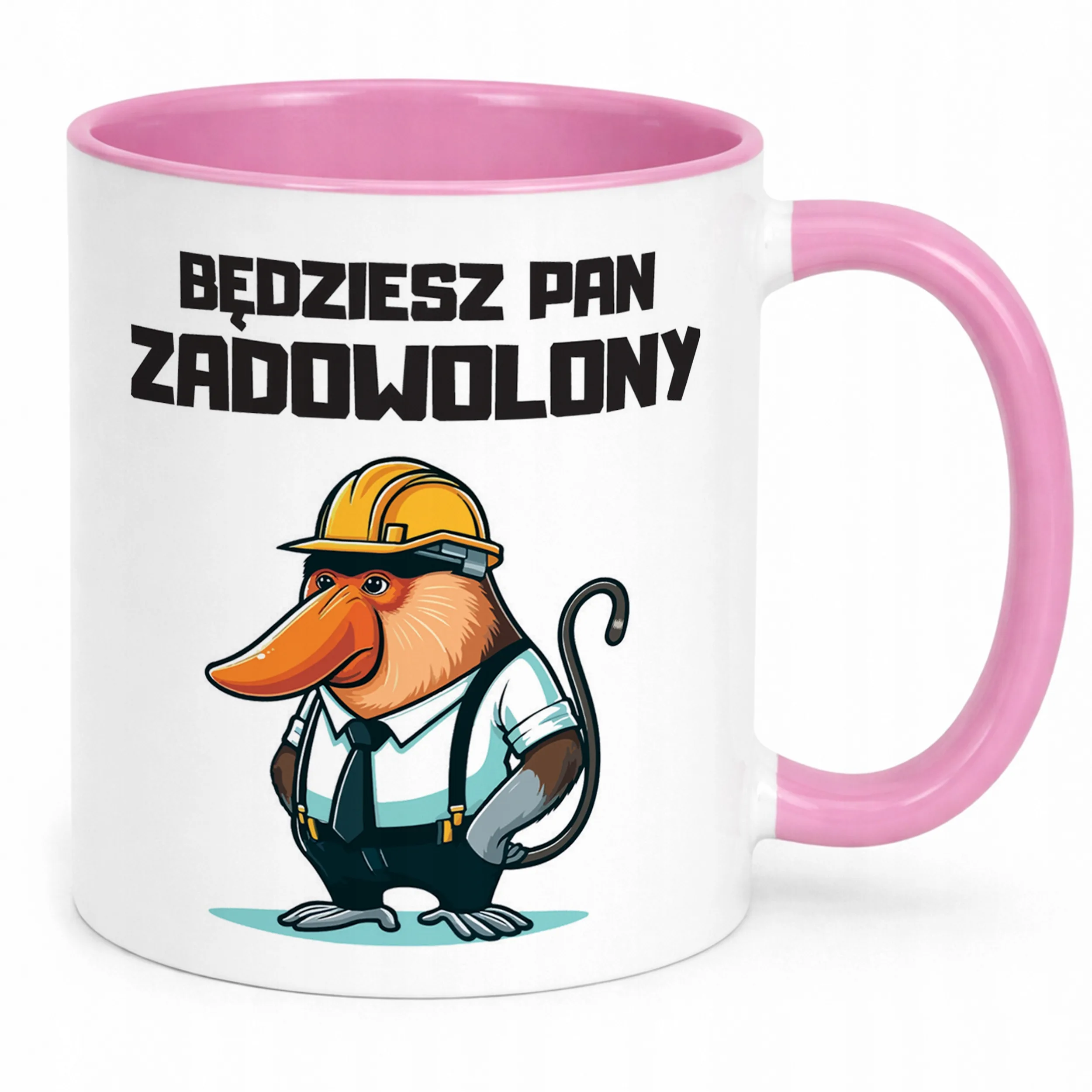 Kubek Różowy Janusz Nosacz Do Pracy Zabawny Prezent Upominek