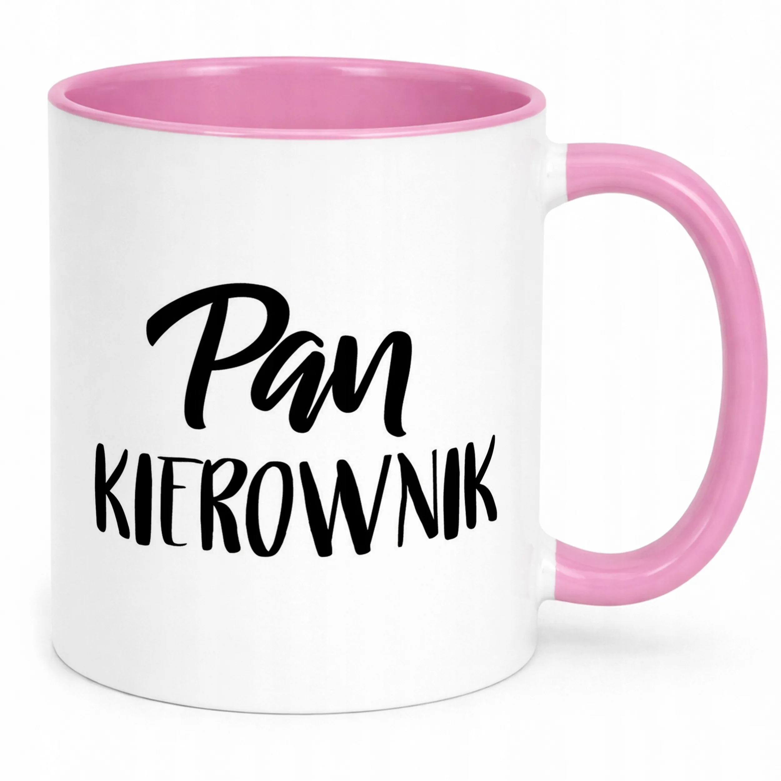 Kubek Różowy Pan Kierownik Dla Mężczyzny Praca Prezent