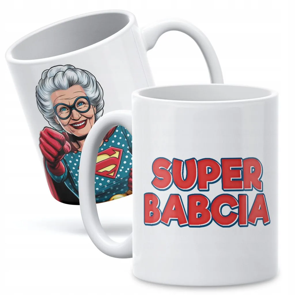 Kubek ceramiczny 330 ml Na Dzień Babci Prezent Upominek Super Babcia