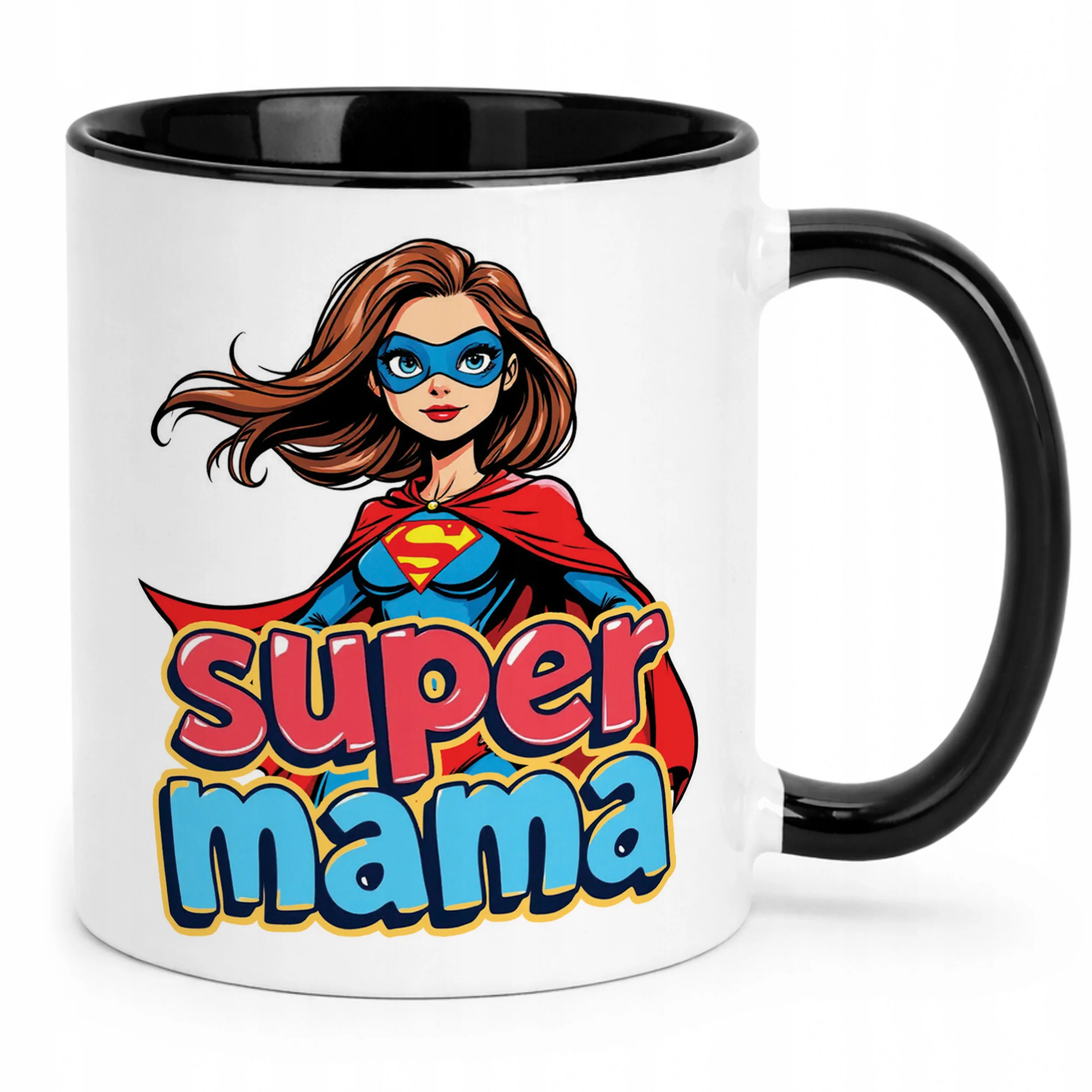 Kubek Czarny Dzień Matki Dla Mamy Prezent Upominek Super Mama