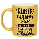 Złoty kubek brokatowy Personalizowany Dzień Matki Dla Mamy Prezent