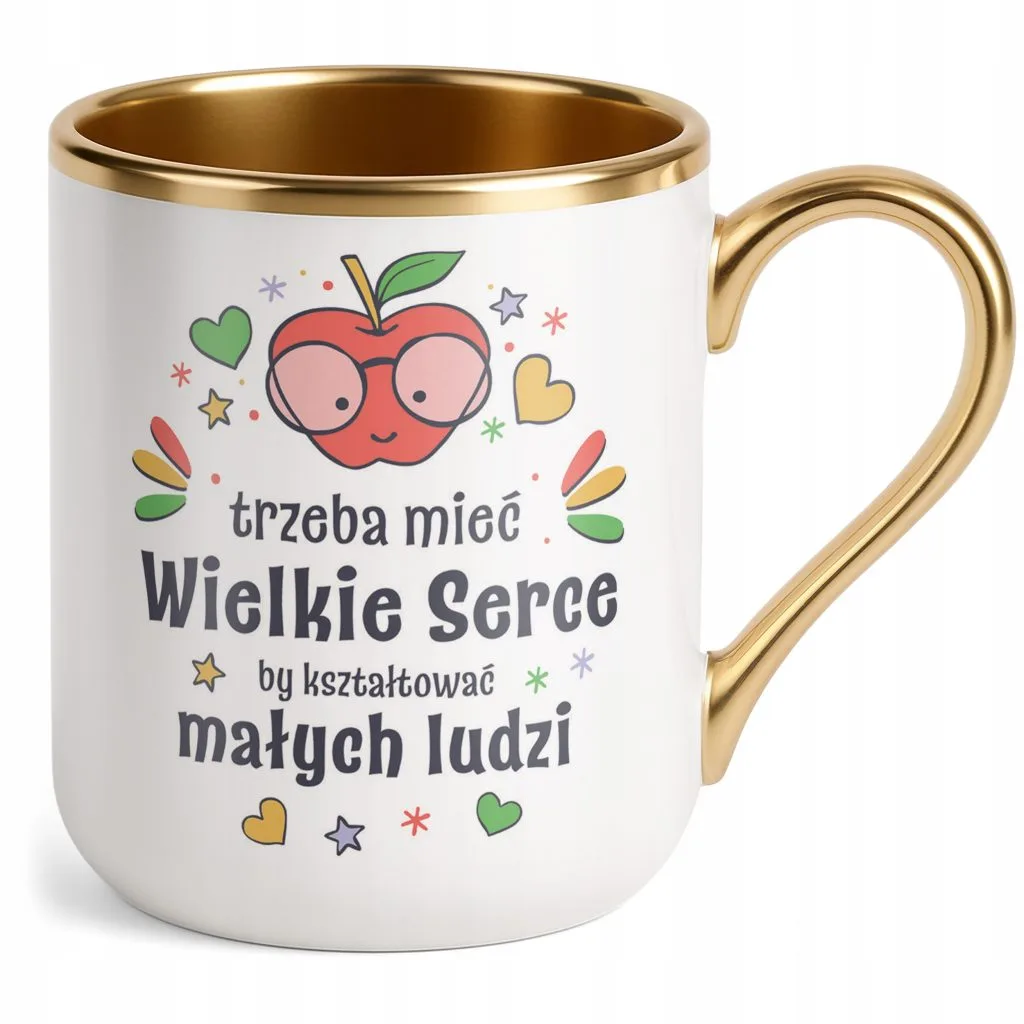 Kubek Premium Złoty Dzień Nauczyciela Dla Nauczyciela Prezent