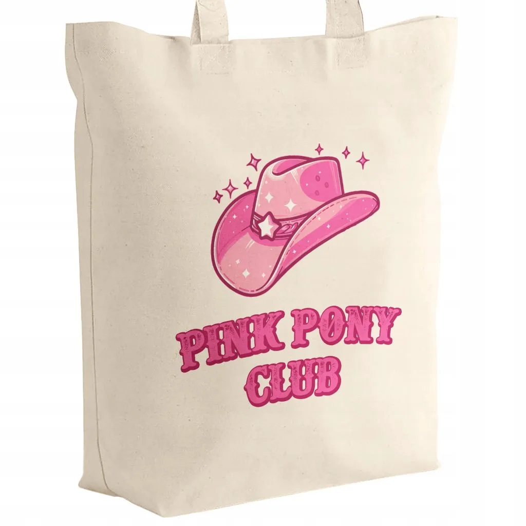 Torba bawełniana z dnem na zakupy 42×38 Chappell Roan Pink Pony Club