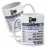 Kubek ceramiczny Programista Stawka Godzinowa Zabawny Prezent Upominek