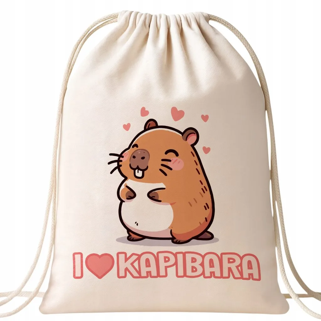 Plecak bawełniany Kapibara Capybara Zwierzak Prezent