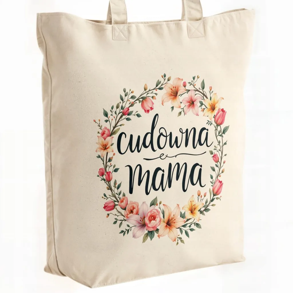 Torba bawełniana premium na zakupy Dzień Matki Prezent Cudowna Mama