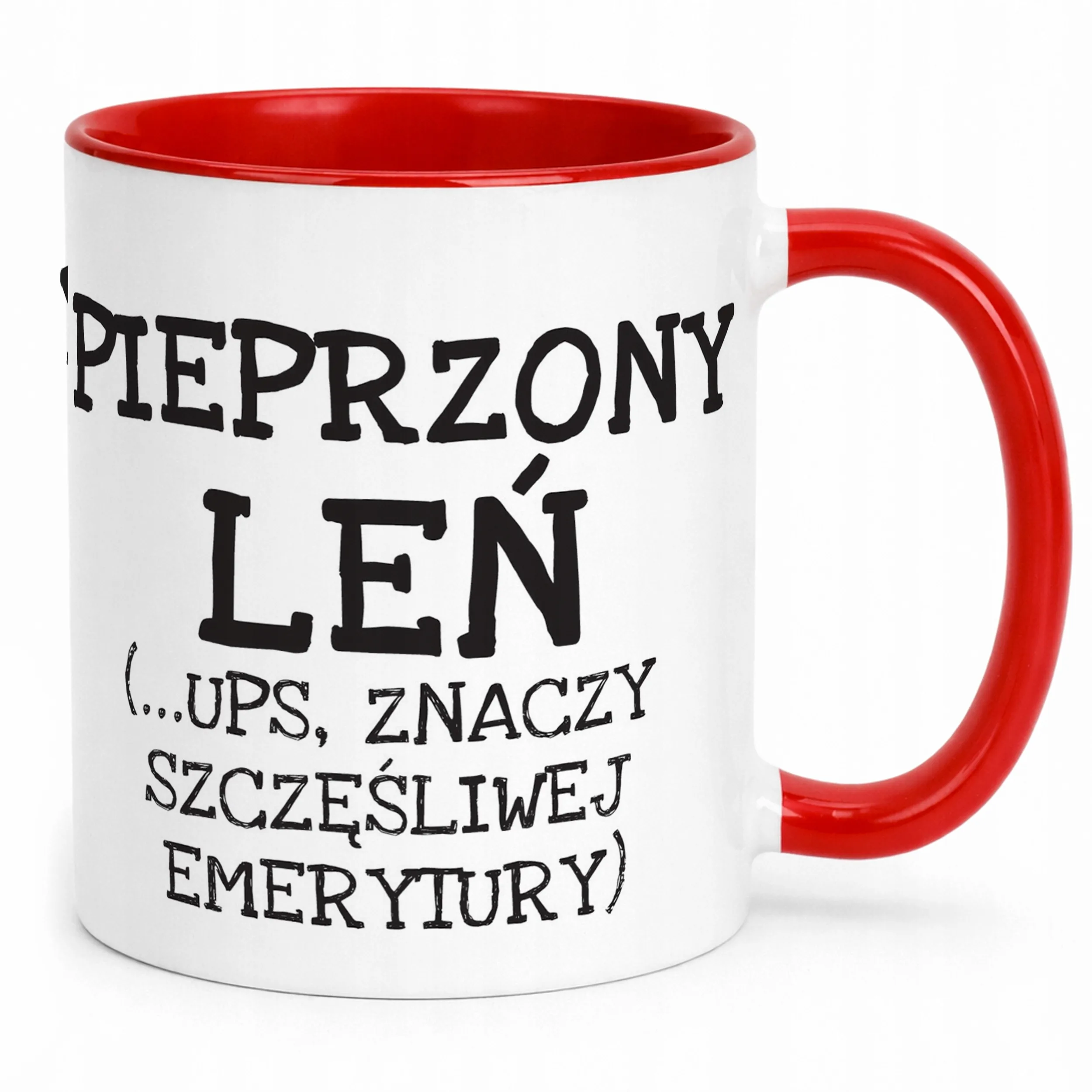Kubek ceramiczny Pieprzony Leń Emerytura Dla Emeryta Zabawny Prezent