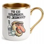 Kubek Premium Złoty Janusz Nosacz Somsiad Zabawny Prezent