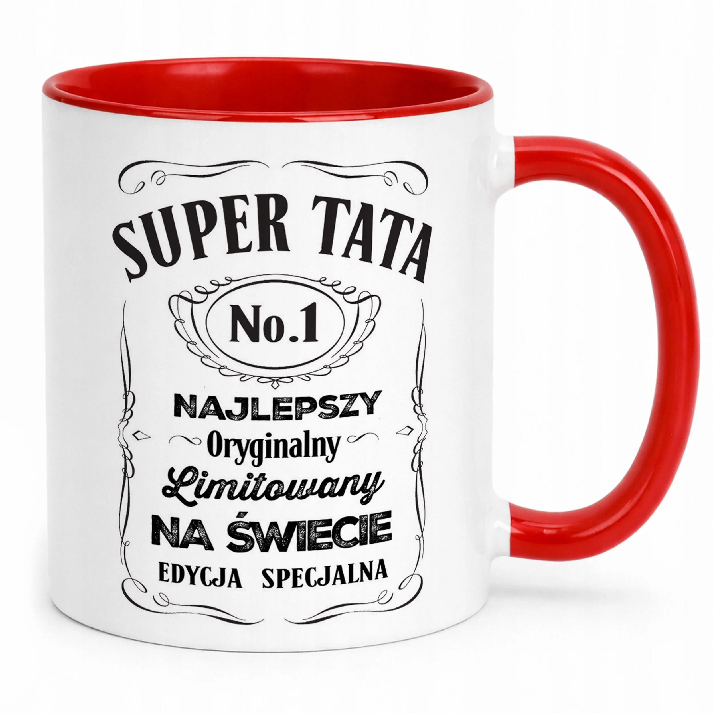 Kubek Czerwony Dzień Ojca Dla Taty Super Tata Prezent