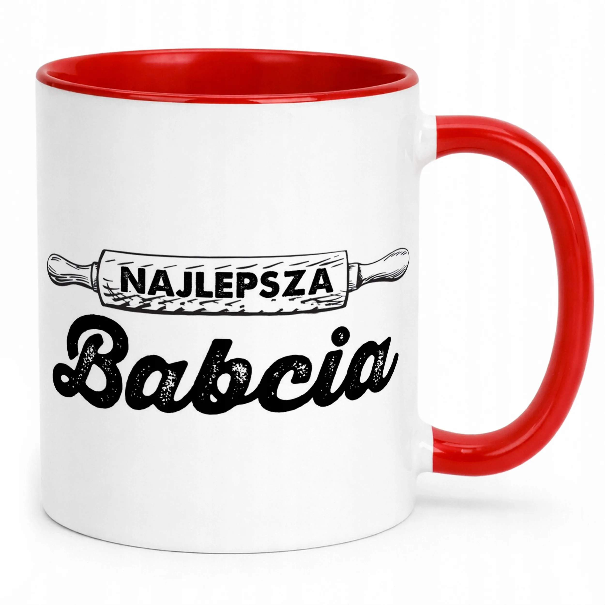 Kubek Czerwony Dzień Babci Dla Babci Prezent Upominek