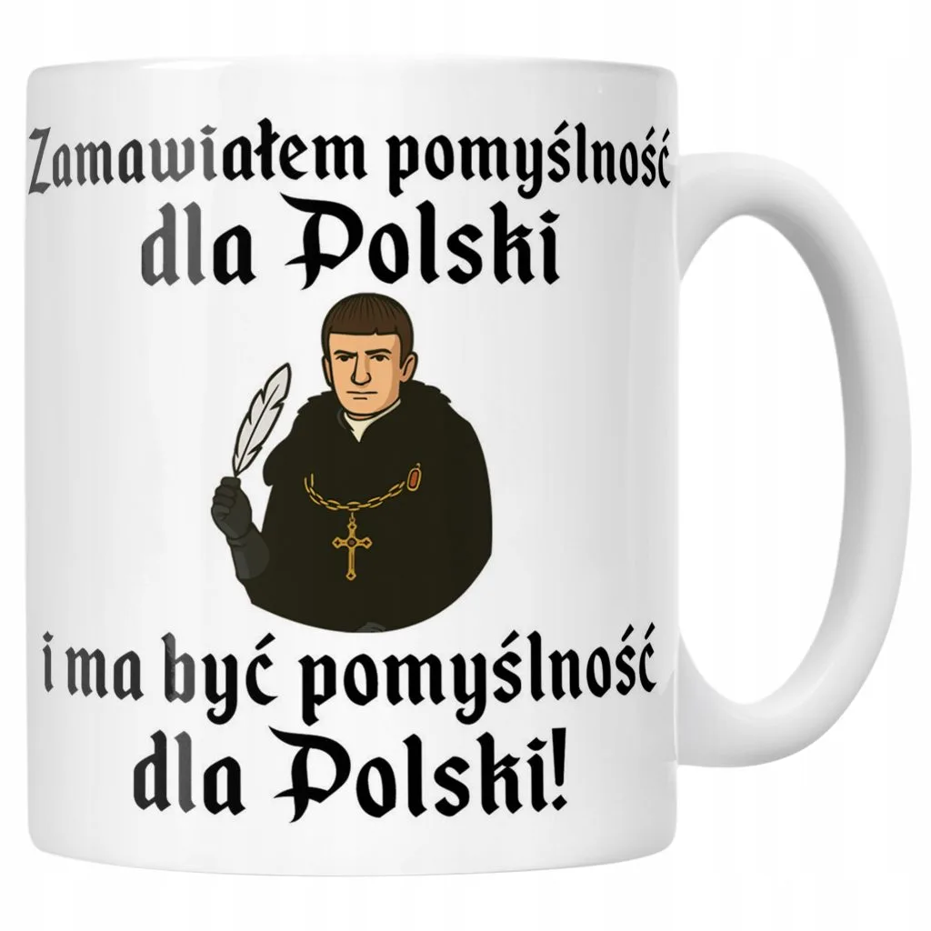 Kubek ceramiczny 1670 Zamawiałem Pomyślność Dla Polski Jakub Prezent
