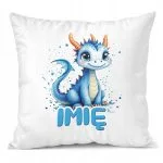 Poduszka 38x38cm Personalizowana Smok Zwierzak Słodki Dla Dzieci