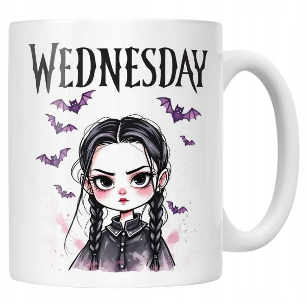 Kubek ceramiczny Nevermore Wednesday Addams Dla Fanów Prezent