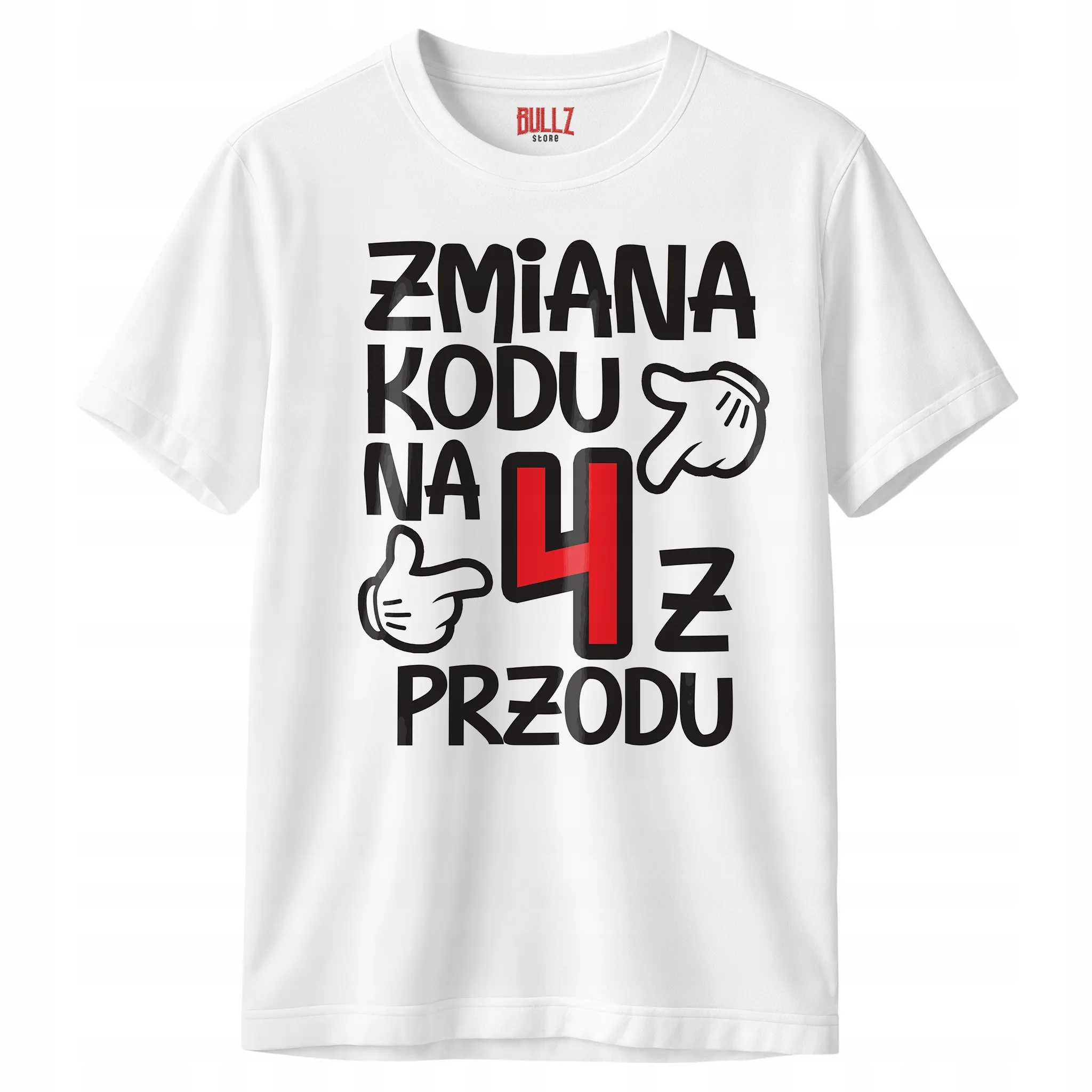 Koszulka biała męska Zmiana Kodu 40 Urodziny Prezent