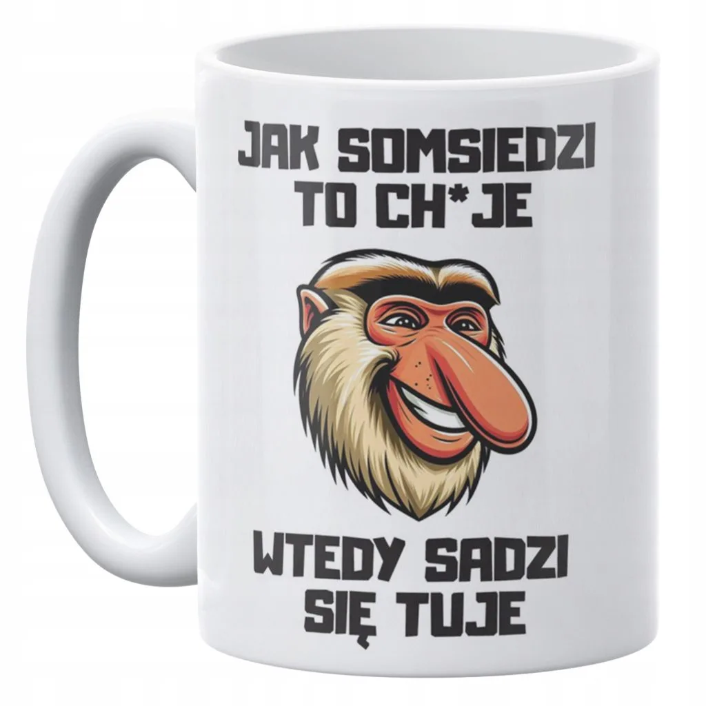 Kubek ceramiczny 330 ml Janusz Nosacz Somsiad Zabawny Prezent