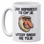 Kubek ceramiczny 330 ml Janusz Nosacz Somsiad Zabawny Prezent
