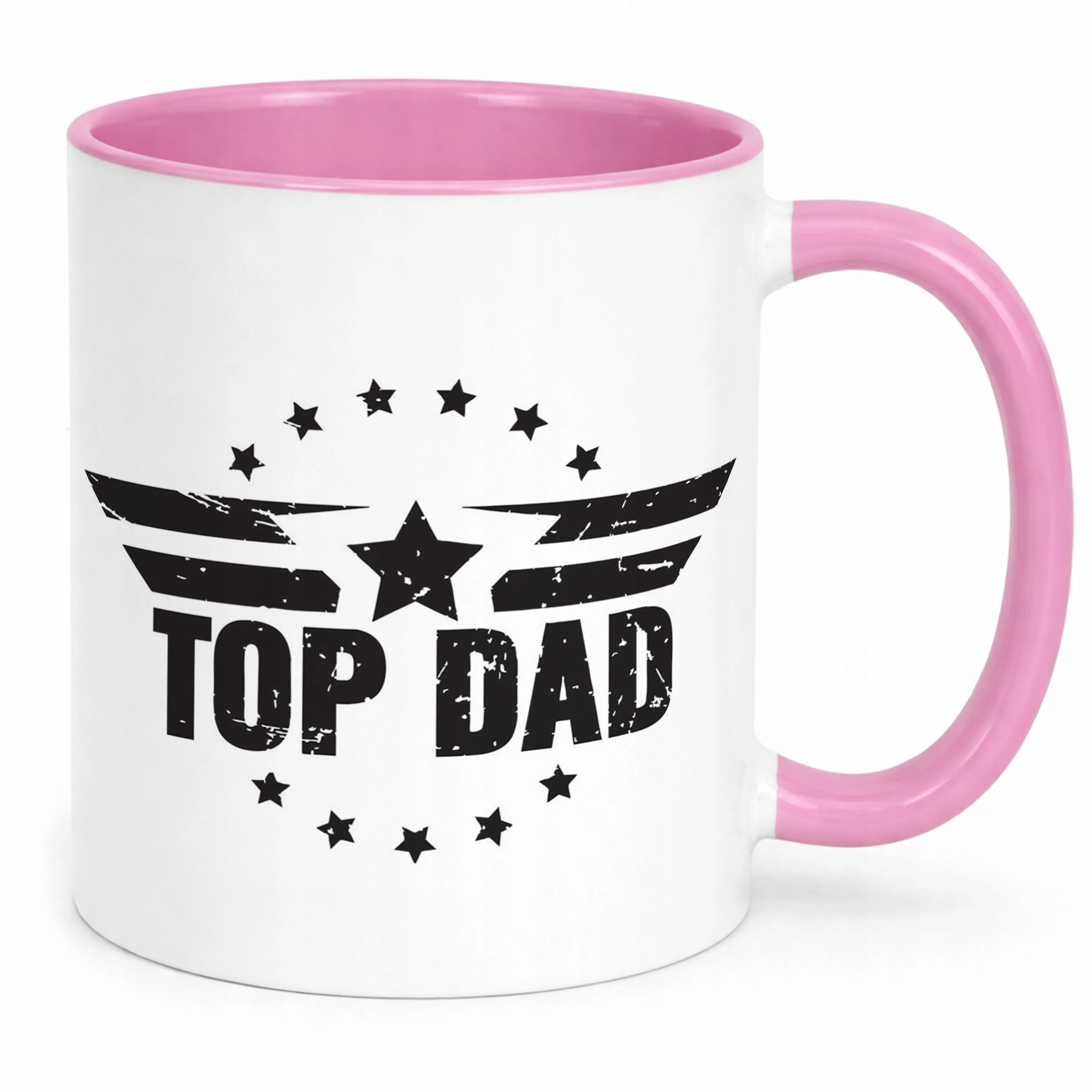 Kubek Różowy Dzień Ojca Dla Taty Top Dad Top Gun Prezent