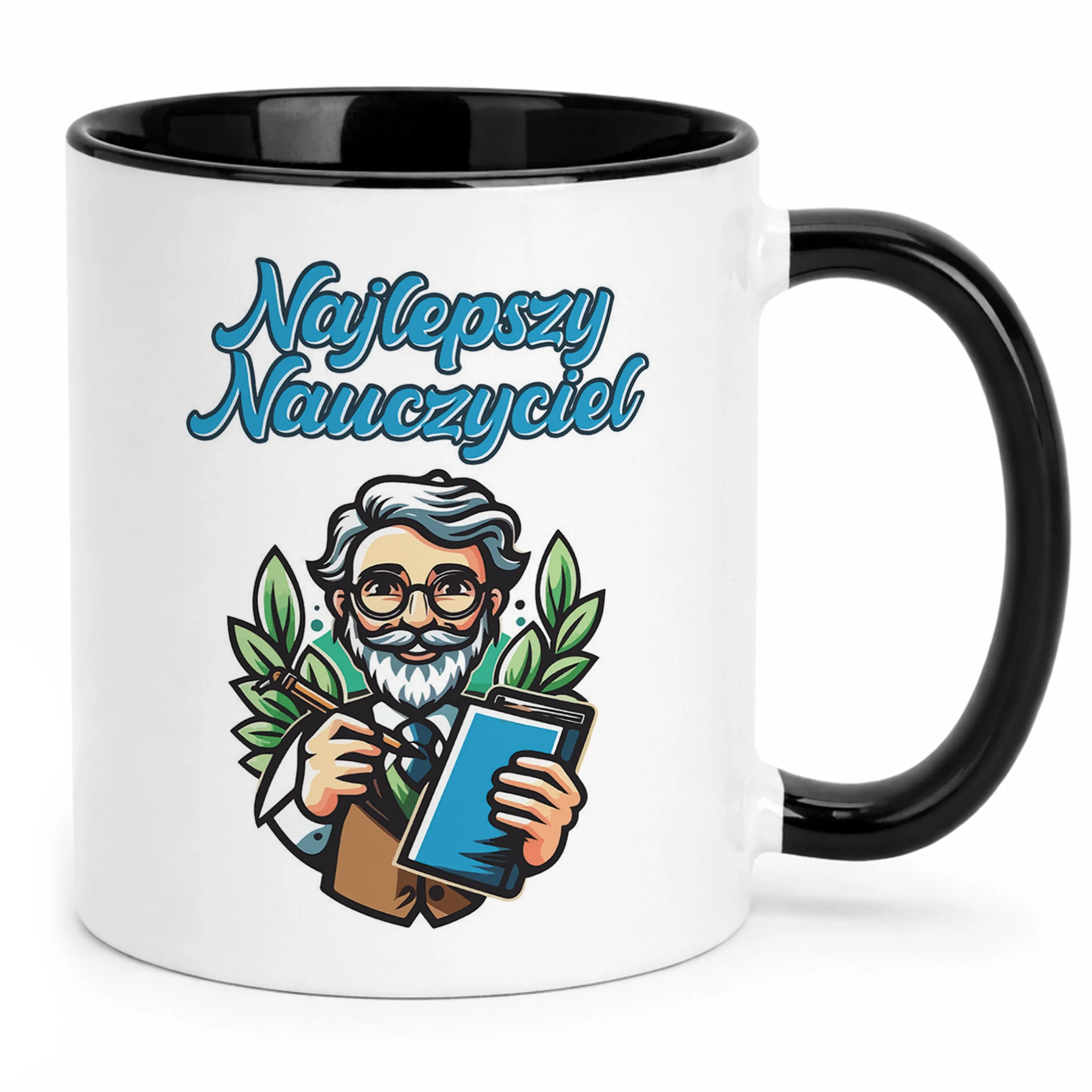 Kubek Czarny Najlepszy Nauczyciel Dzień Nauczyciela Prezent