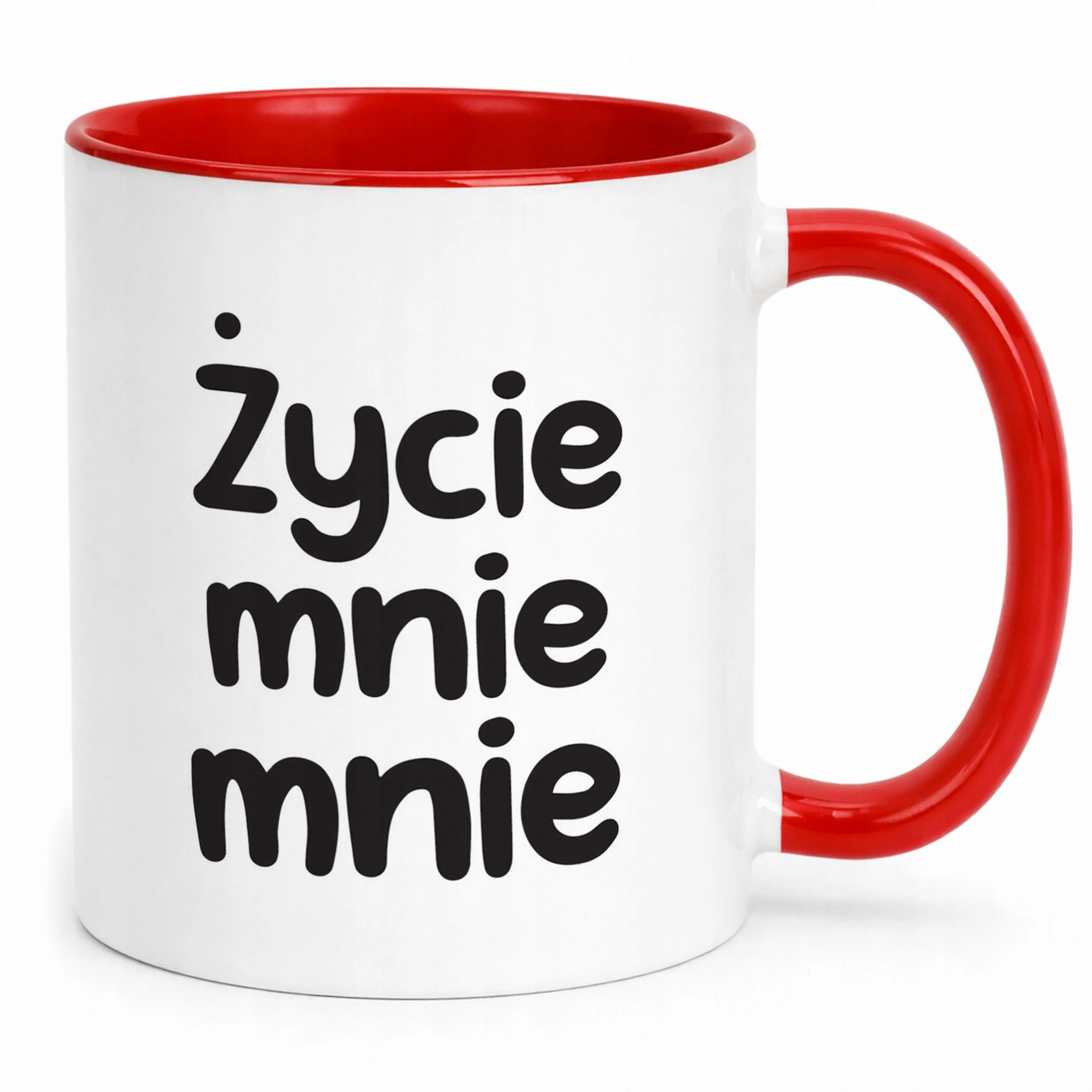 Kubek Czerwony Życie Mnie Mnie Śmieszny Zabawny Prezent