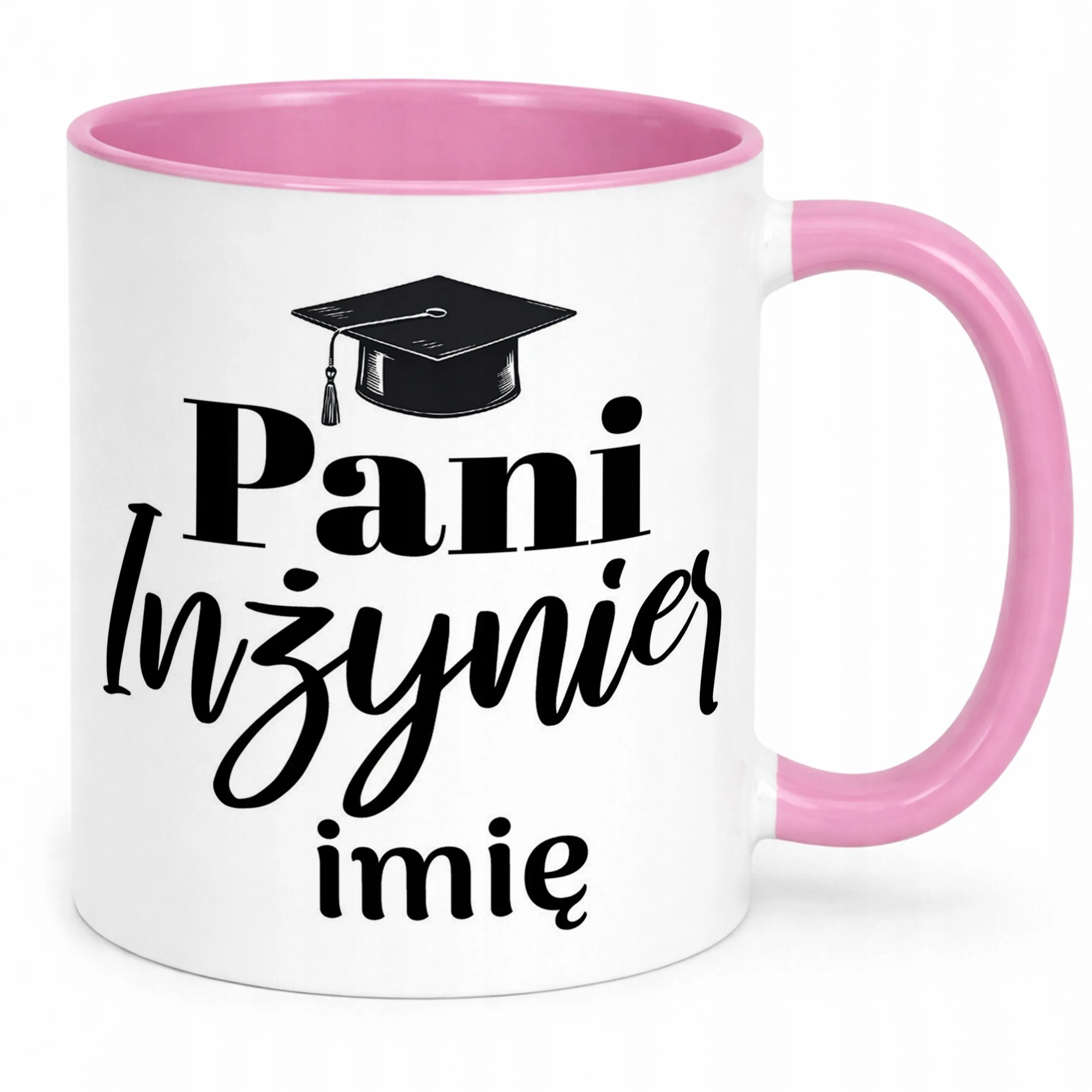 Kubek Różowy Personalizowany Pani Inżynier Prezent Upominek