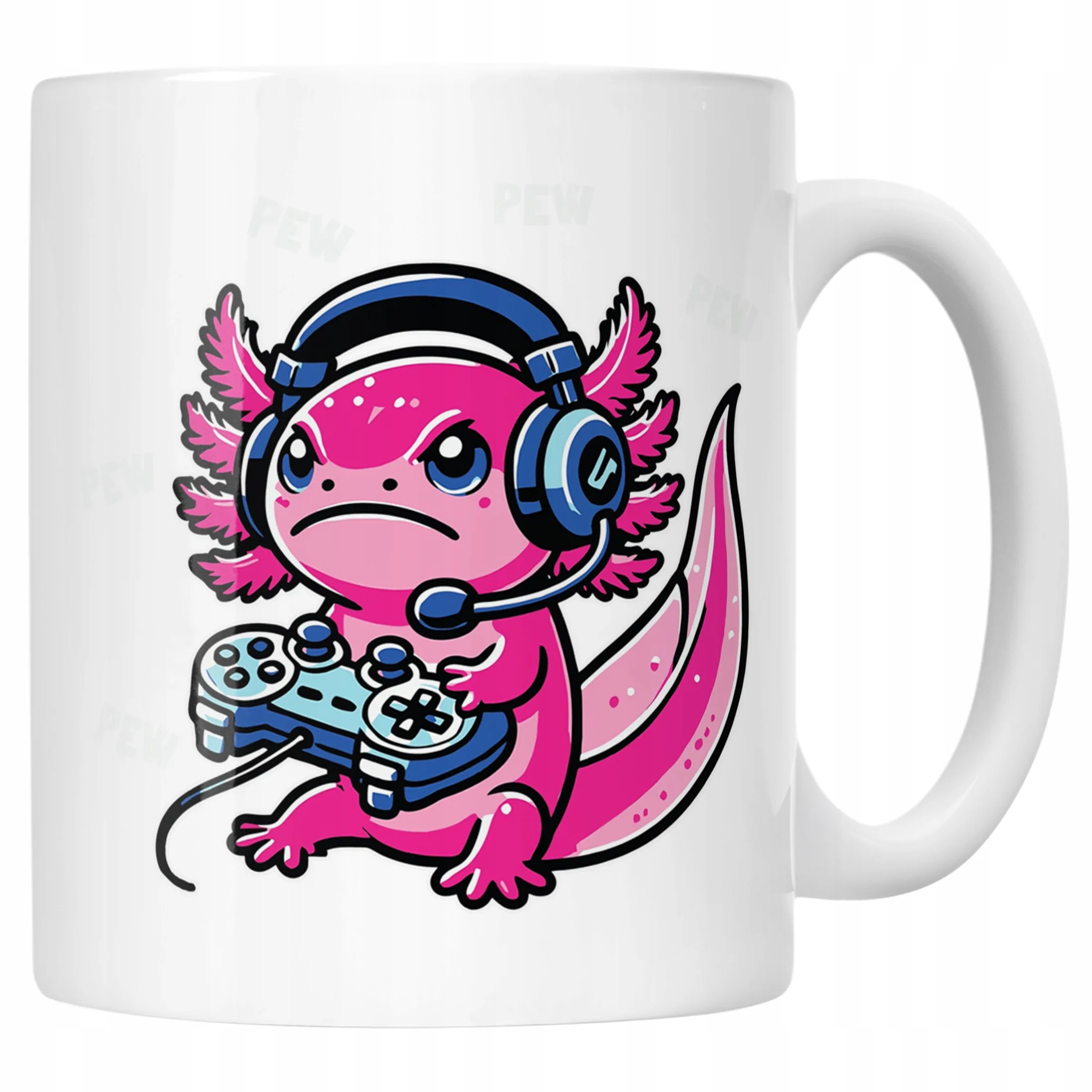 Fajny kubek do kakao dla dzieci Aksolotl Axolotl Różowy Zwierzak Trend OK