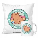 Zestaw Kubek + Poduszka Kapibara Capybara Zwierzak Słodki Dla Dzieci
