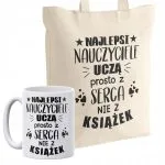 Zestaw kubek + torba z dnem Dla Nauczycielki Dzień Nauczyciela Prezent