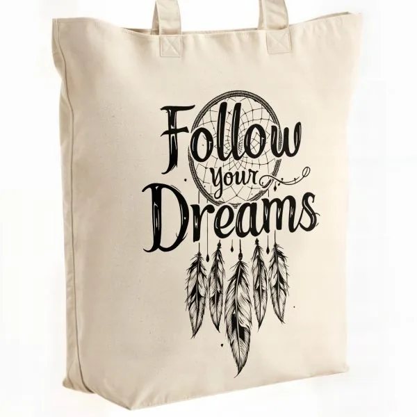 Torba bawełniana premium na zakupy Follow Your Dreams Łapacz Snów Prezent