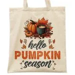 Torba bawełniana na zakupy Jesień Hello Pumpkin Dynia Prezent