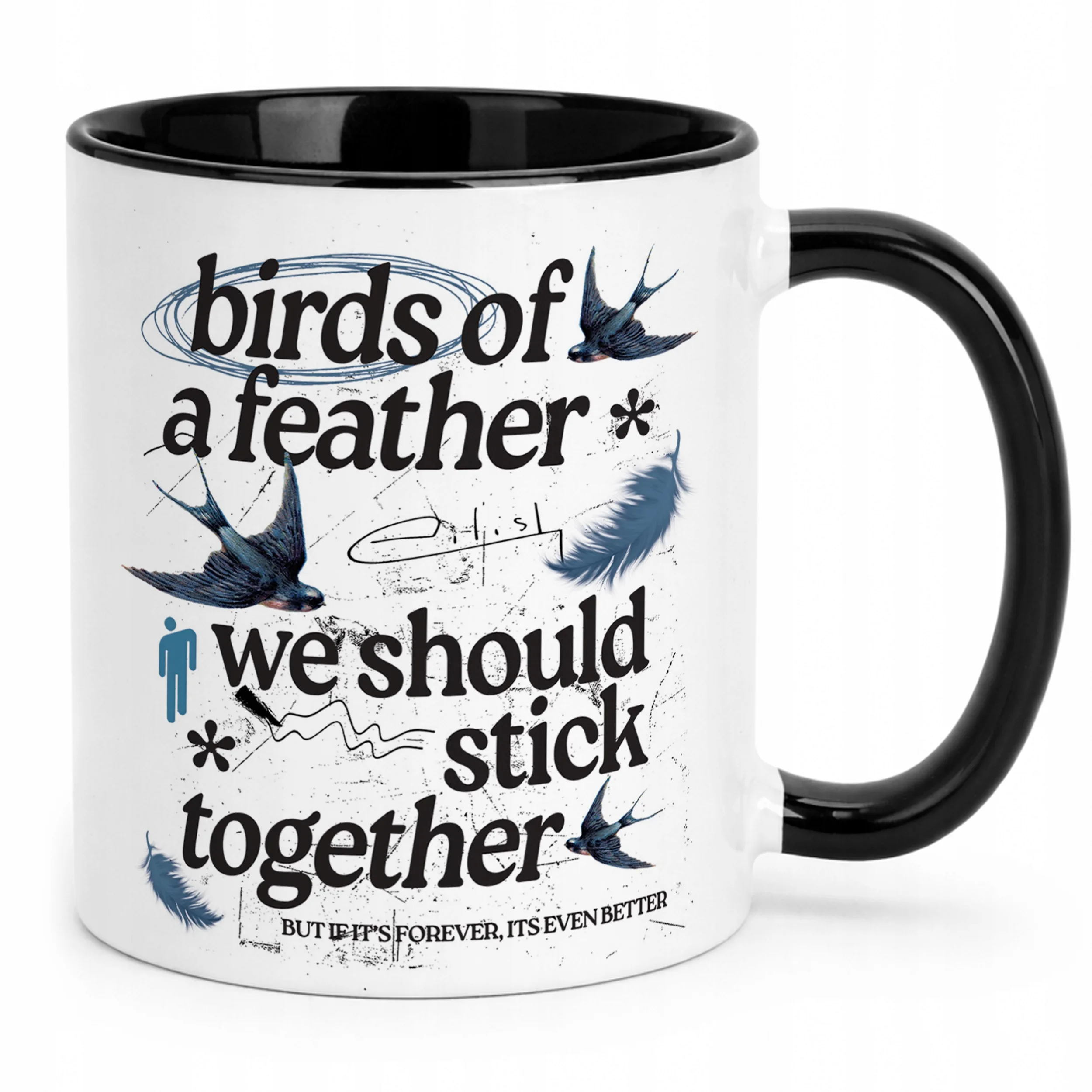 Kubek Czarny Billie Eilish Birds Of A Feather Dla Fanów Prezent