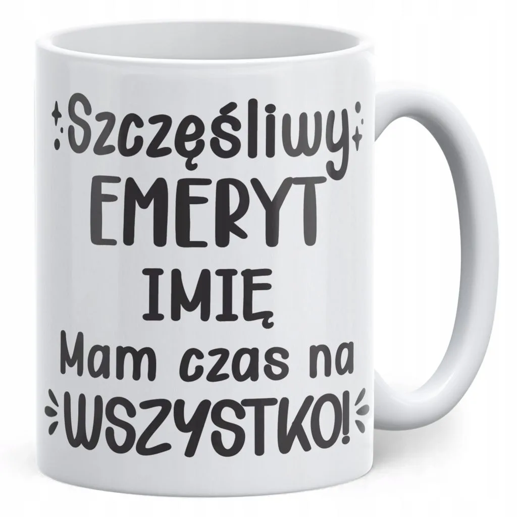 Kubek ceramiczny Personalizowany z okazji Emerytury Dla Emeryta Prezent