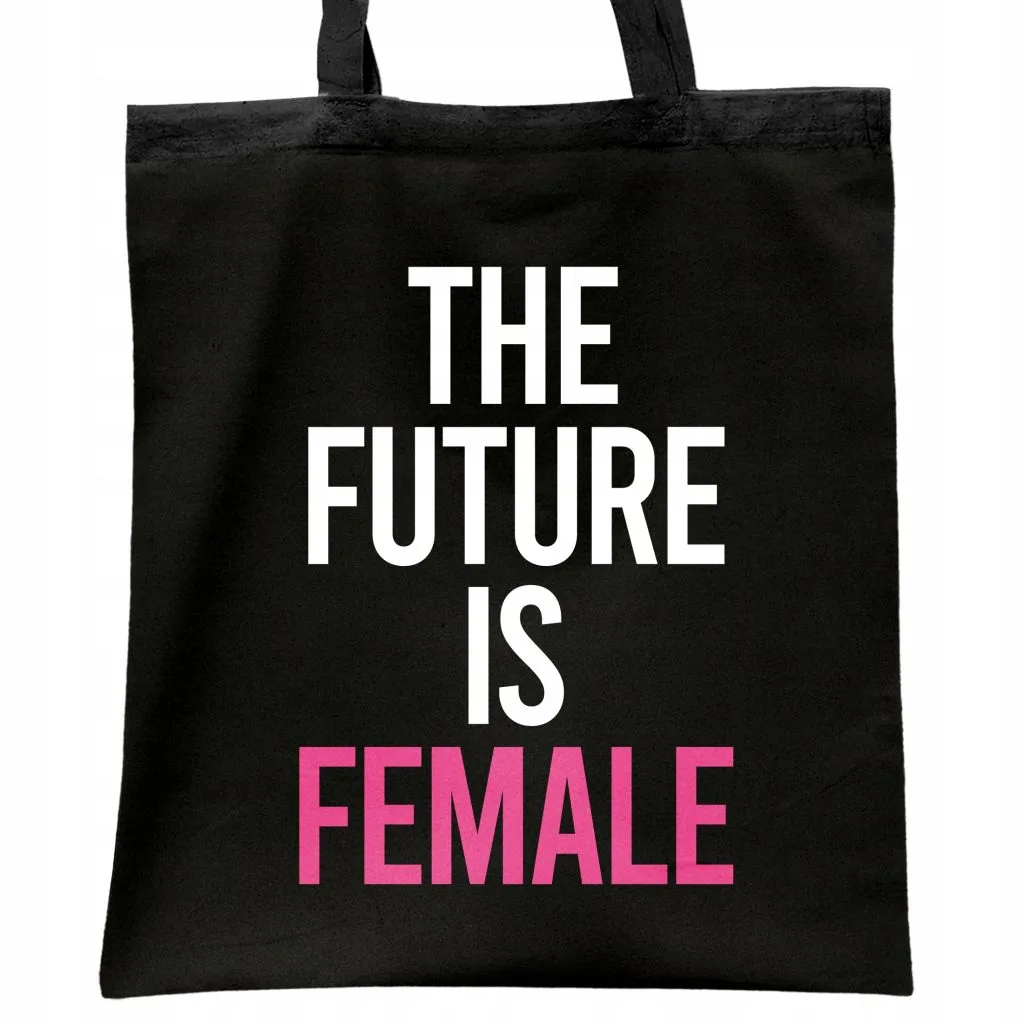 Torba bawełniana czarna na zakupy The Future Is Female