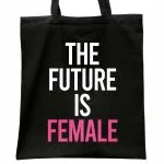 Torba bawełniana czarna na zakupy The Future Is Female