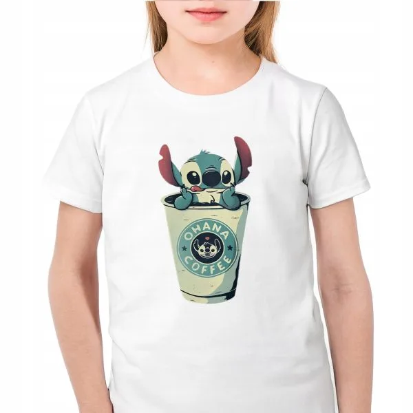 Koszulka biała dziecięca Stitch Lilo i Stich Dla Fanów