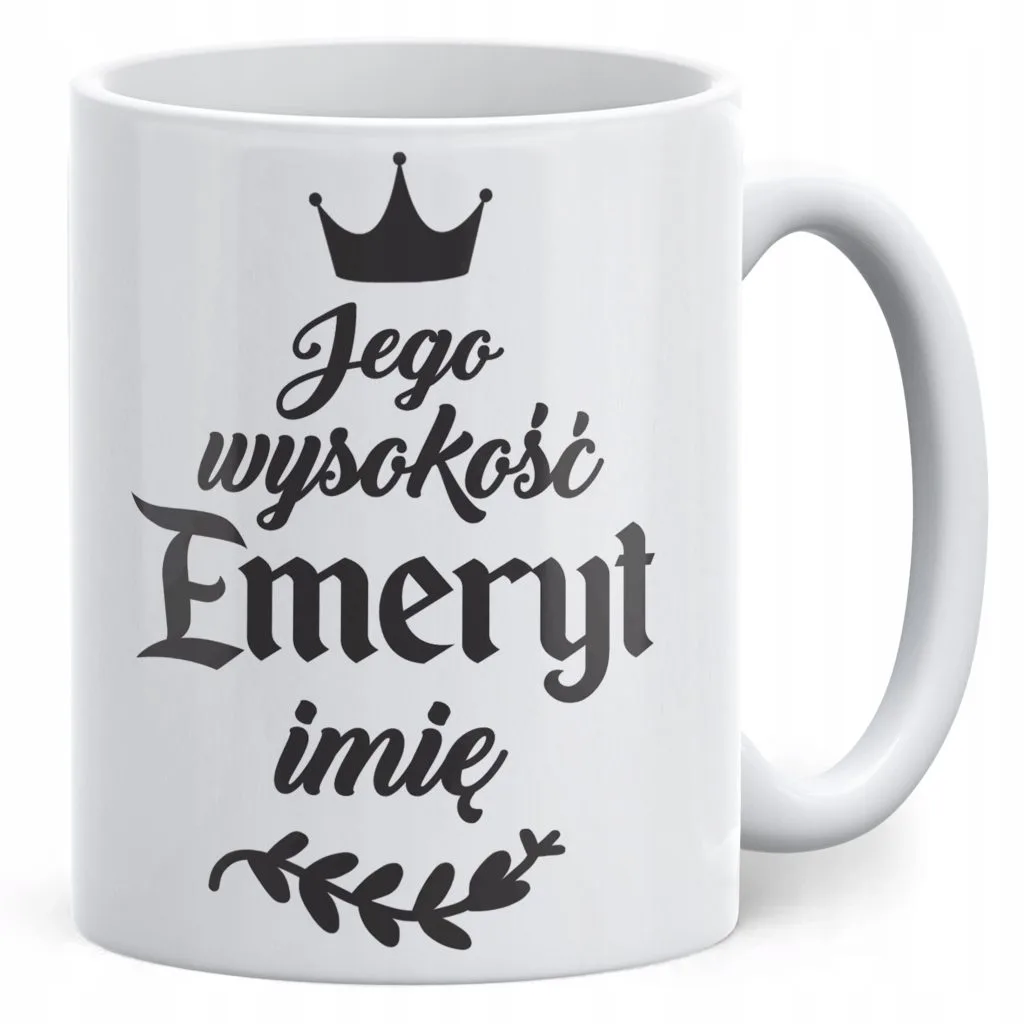 Kubek ceramiczny Personalizowany z okazji Emerytury Dla Emeryta Prezent