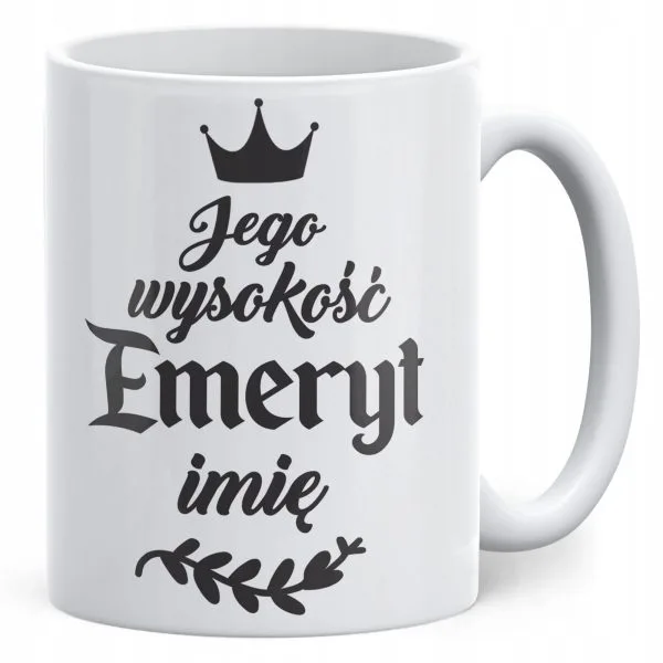 Kubek ceramiczny Personalizowany z okazji Emerytury Dla Emeryta Prezent
